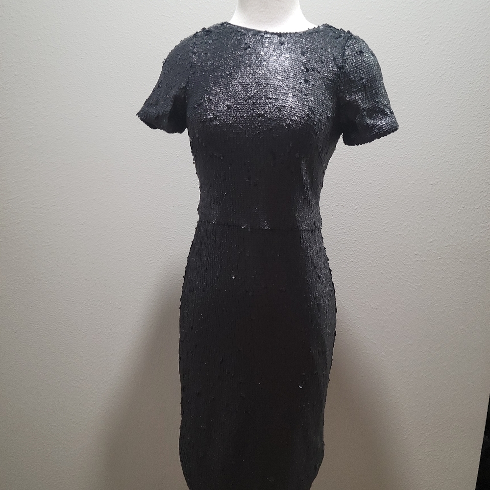 Black Sequin Cocktail Dress